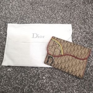 CHRISTIAN DIOR 🤍 VINTAGE 💙 SNAP CLOSURE COMPACT WALLET 💛 RAINBOW EXTERIOR 💚